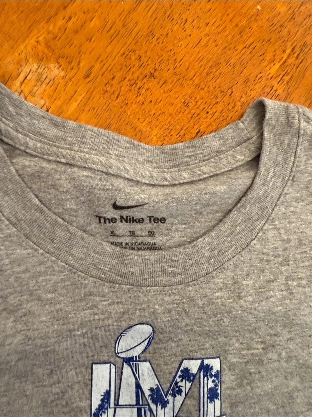 Nike Gray Los Angeles Rams Super Bowl Champions T-Shirt xl